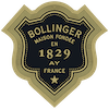 Bollinger logo with text 'Bollinger Moet Hennessy Louis Cuvee 1829 France' on a black background
