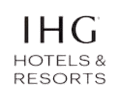 IHG Hotels & Resorts logo on a black background