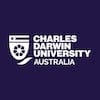Charles Darwin University logo on a dark blue background