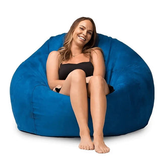 Cocoon Suede Bean Bag royal blue