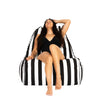 Copacabana Outdoor Bean Bag Chair charcoal stripes