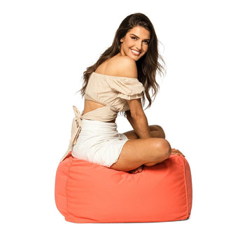 Copacabana Outdoor Ottoman coral