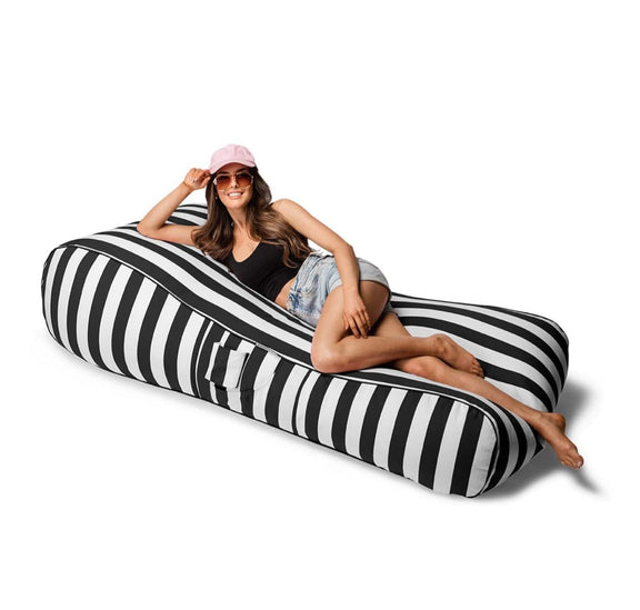 Malibu Lounger Black Stripes
