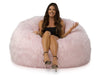 Marshmallow Pink Faux Fur Bean Bag