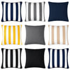 collage of 9 outdoor furniture cushions in different colour ways
