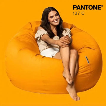 positano bean bag chair in pantone 137C vivid orange - colour card
