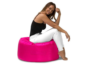 Round Outdoor Ottomans pink