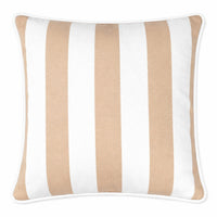taupe striped outdoor cushion